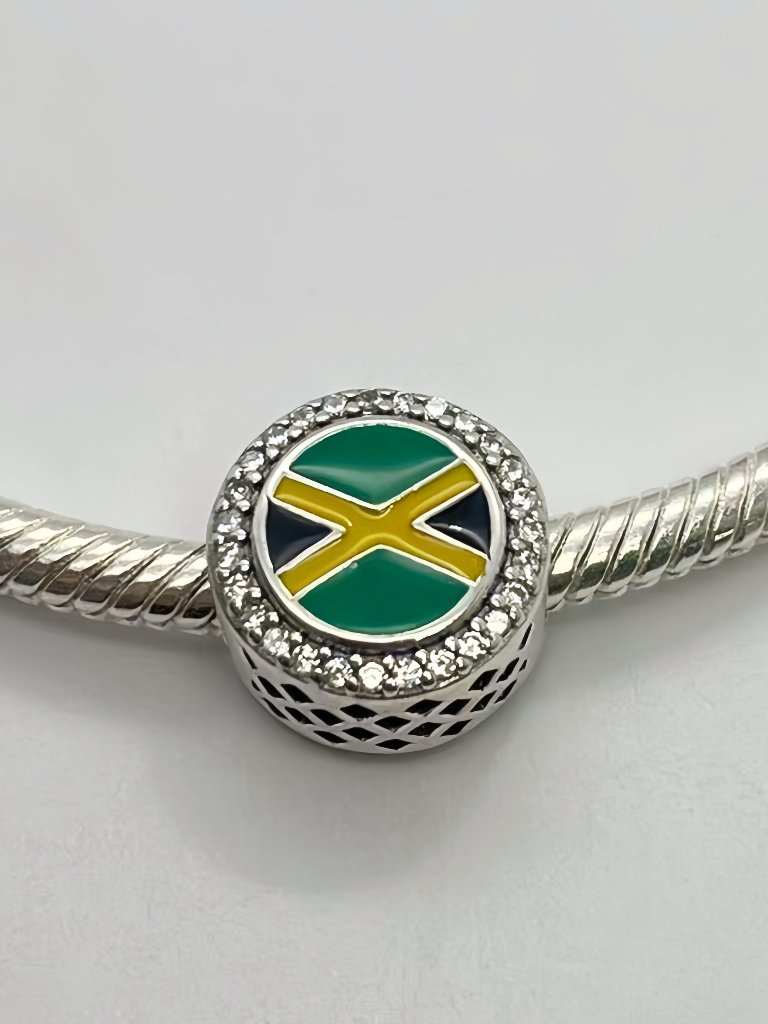 Pandora Jamaica Flag Charm S925 Sterling Silver